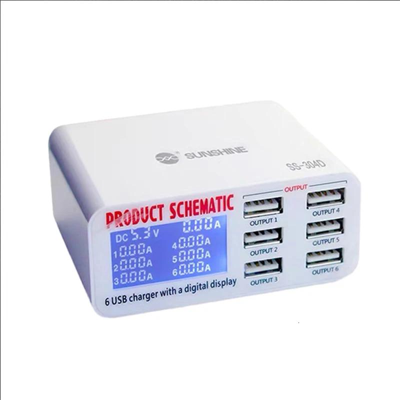  6 Ʈ USB   SS-304D 5V 6A  ÷    iPad  ǰ